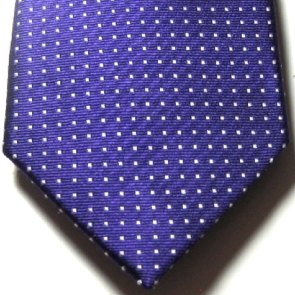 CHARLES TYRWHITT Rich Purple White Polka Dot Slim